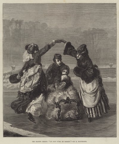 The Skating Season, A Glance in Passing by Charles Edouard Boutibonne